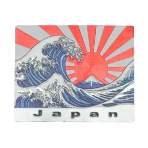 浮世絵風 波と旭日