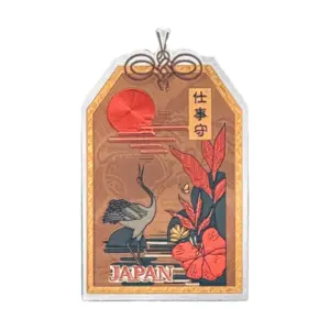 仕事守りの鶴と朝陽（JAPAN）