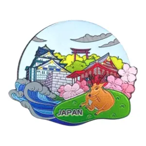 大阪城と鹿（JAPAN）