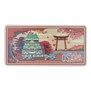 紅葉の大阪城と鳥居（OSAKA）