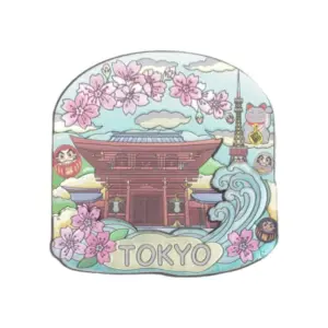 浅草雷門と桜の東京情景