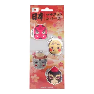 日本の仮面キャラマグネット4種