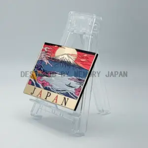 富士山と桜の朝焼け