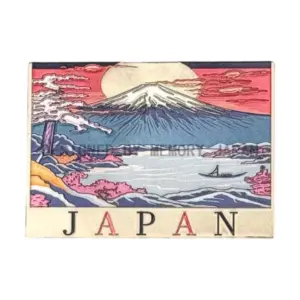 富士山と桜の朝焼け