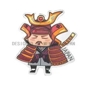 目を閉じた和風侍キャラクター