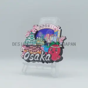 たこ焼きと花火の大阪夜景
