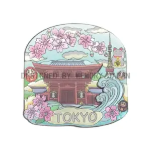 浅草雷門と桜の東京情景