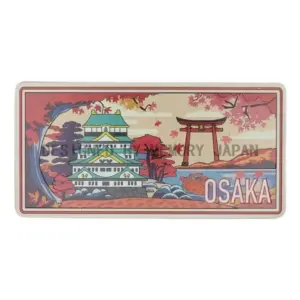 紅葉の大阪城と鳥居（OSAKA）